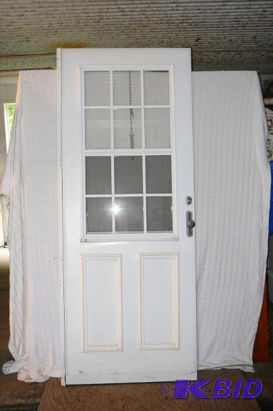Exterier door with window 32 x 77 1/2... KanDo Auctions Evansville MN 130 KBID