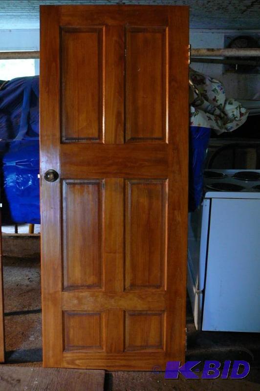 lot 350 image: Solid oak door 30 x 75...