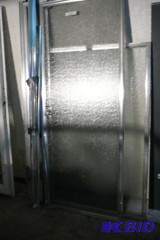 lot 358 image: 3 pc misc shower doors with glass...