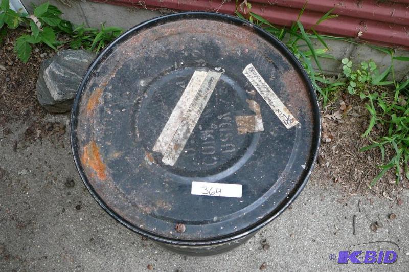 lot 364 image: metal barrel black 18w x 22h...