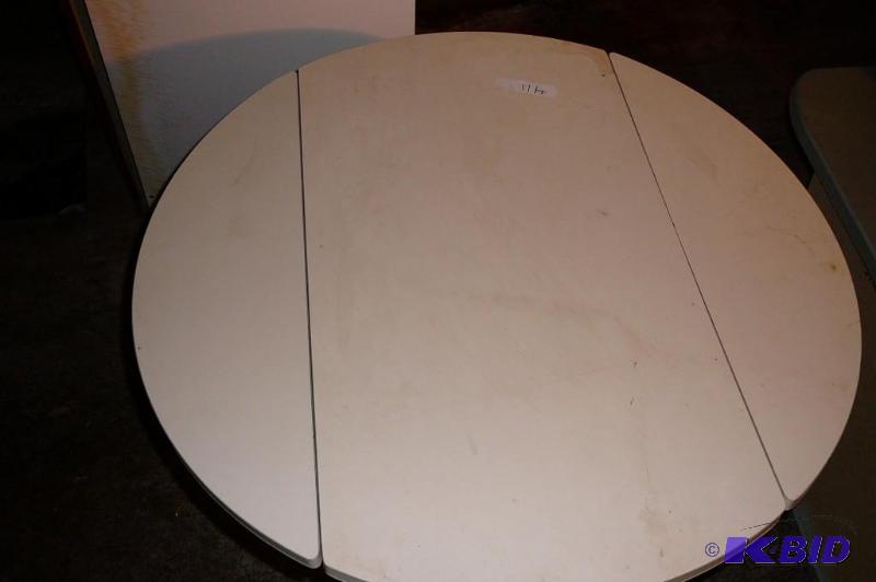 lot 411 image: White round table...