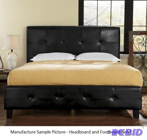 Black Tufted Headboard and Footboard - Has a ...