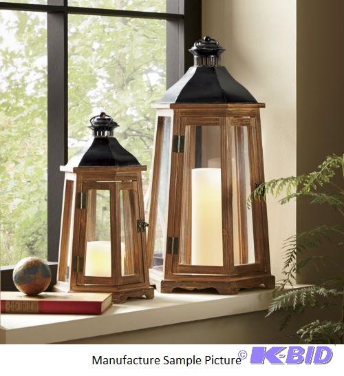 Two Piece Rustic Lantern Set -&nbspFor use w...