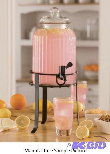 Glass Beverage Dispenser - Comes with lid, sp...
