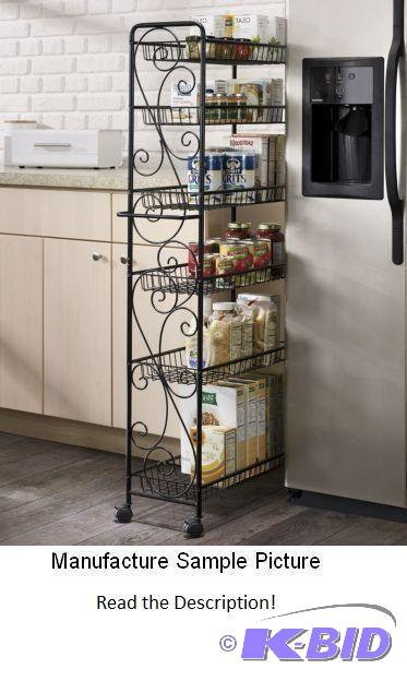 Black Scrolled Rolling Pantry - No need for a...