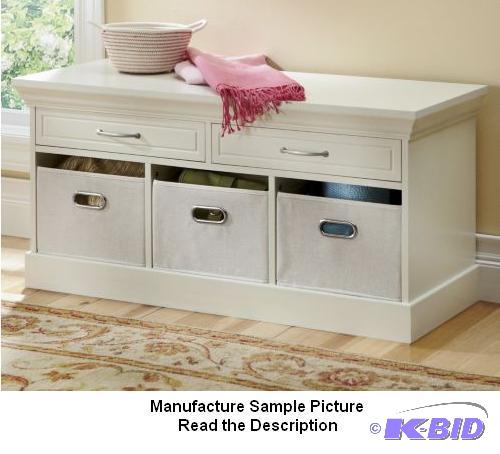 Harrington Storage Bench - White -&nbspThe 2...