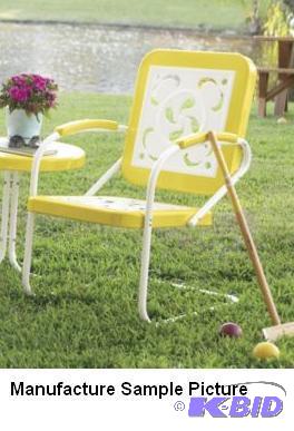 Metal Outdoor Arm Chair - Brightly-colored ed...