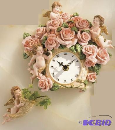 Two Piece Cherub Wall Clock -&nbspCherubs ad...