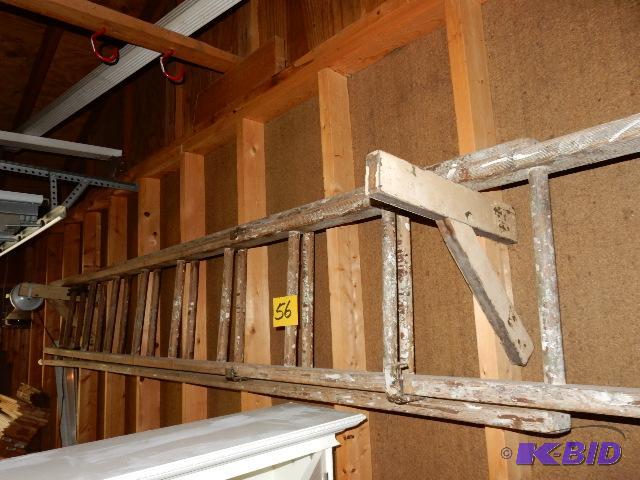 lot 56 image: Wood Extension Ladder