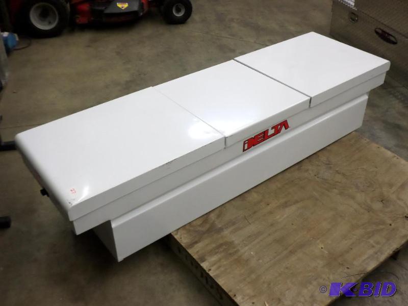 New Delta White Painted Steel Truck Toolbox, ...