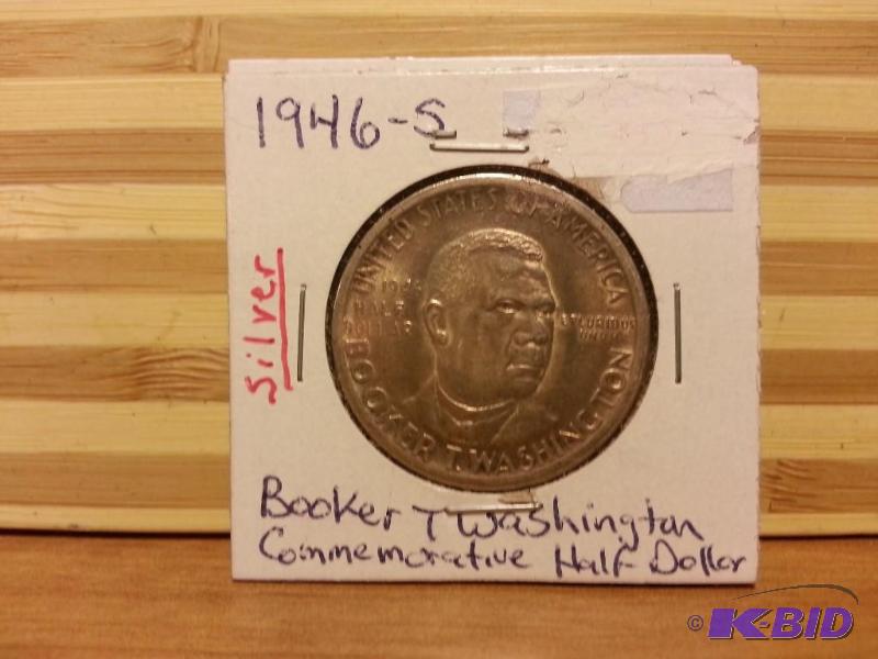 lot 11 image: 1946-S BOOKER T WASHINGTON COMMEMORATIVE HALF...