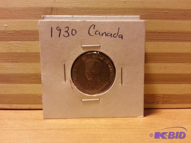 lot 127 image: 1930 CANADA FIVE CENT...