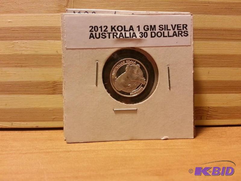 lot 133 image: 2012 KOLA AUSTRALIA 30 DOLLARS 1 GM .999 PURE...