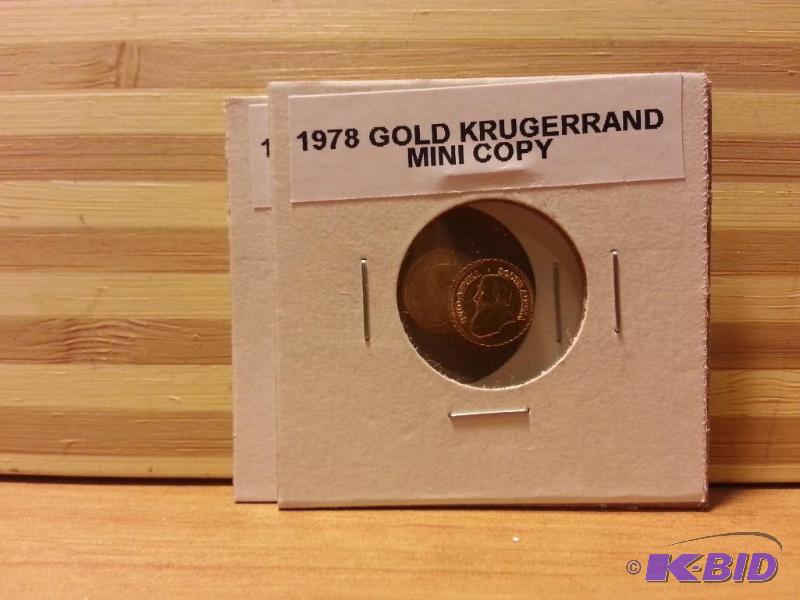 lot 151 image: 1978 GOLD KRUGERRAND MINI COPY COIN, APPROX 1...