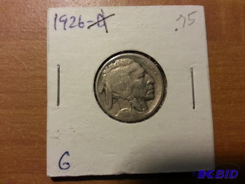 lot 155 image: 1926 Buffalo Nickel...