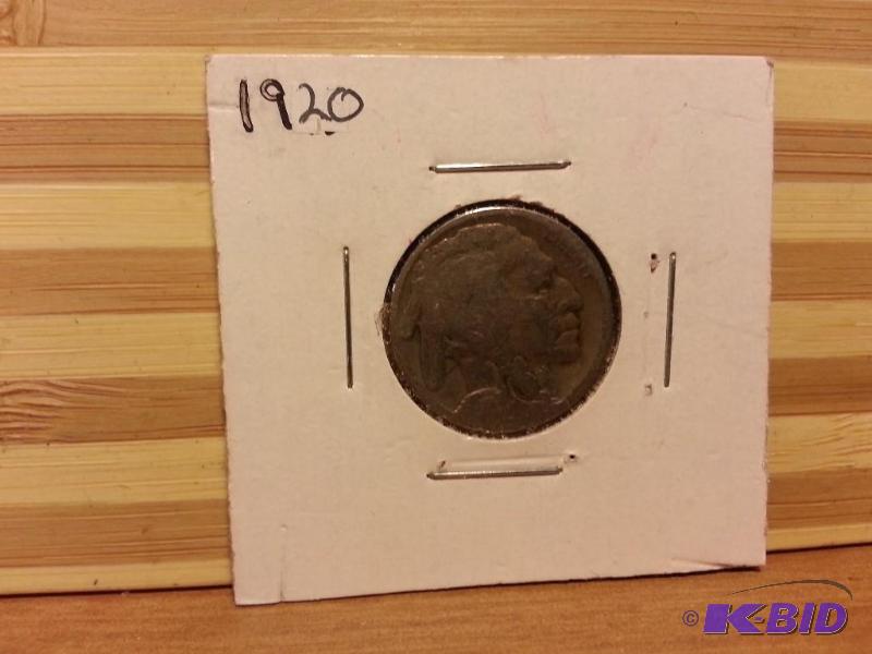 lot 46 image: 1920 BUFFALO NICKEL...