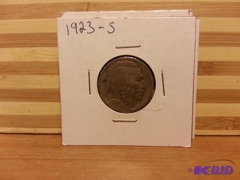 lot 49 image: 1923-S BUFFALO NICKEL...