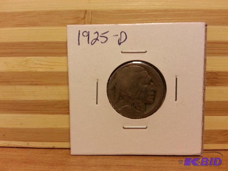 lot 51 image: 1925-D BUFFALO NICKEL...