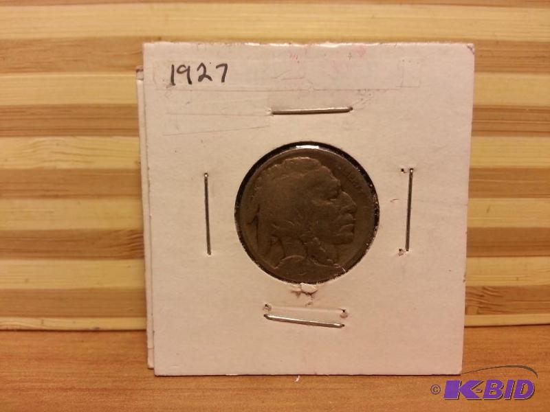 lot 53 image: 1927 BUFFALO NICKEL...