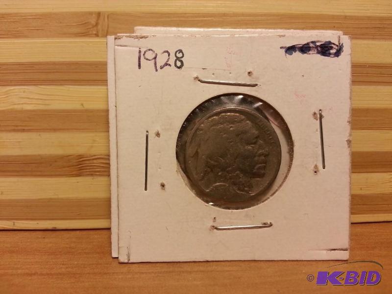 lot 54 image: 1928 BUFFALO NICKEL...