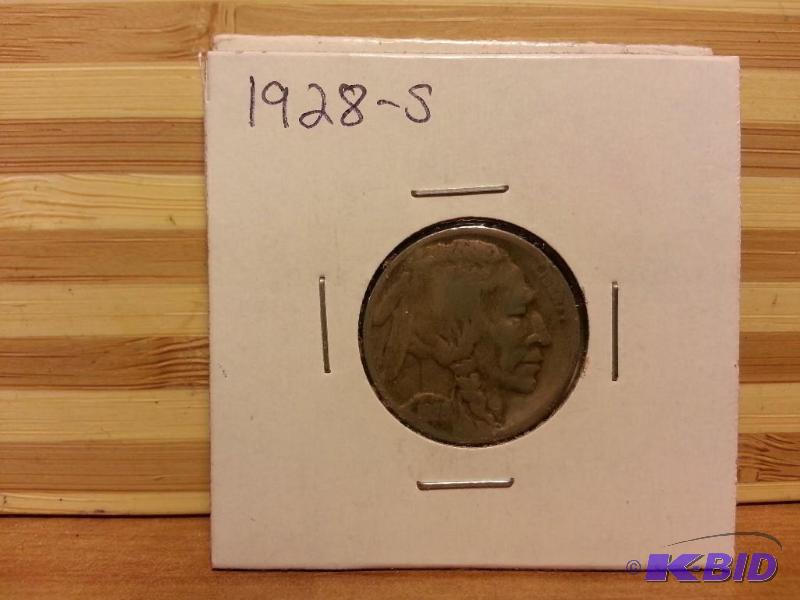 lot 56 image: 1928-S BUFFALO NICKEL...