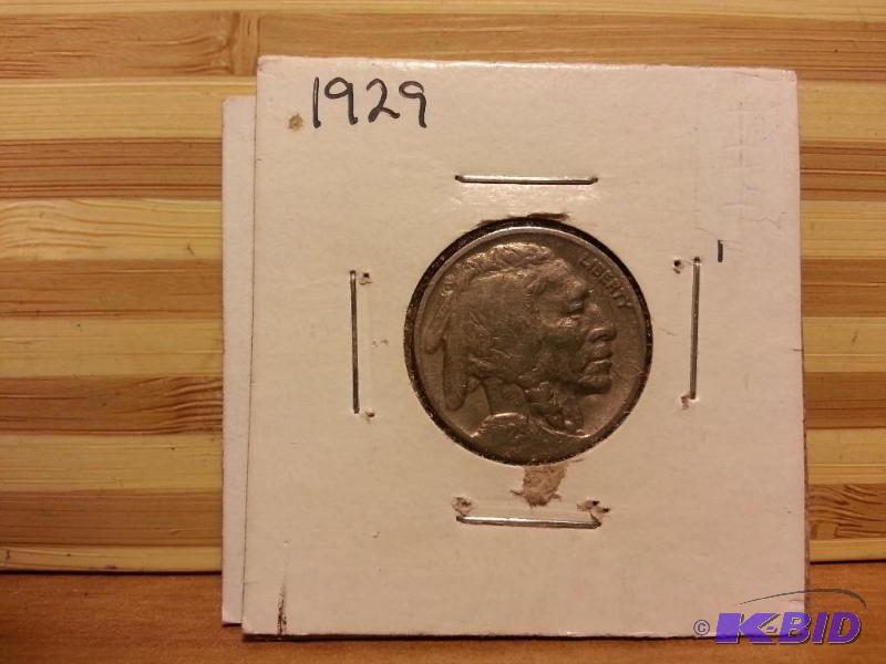 lot 57 image: 1929 BUFFALO NICKEL...