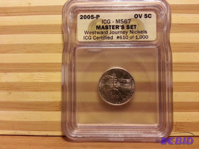lot 63 image: 2005-P MASTERS SET NICKEL ICG-MS67...