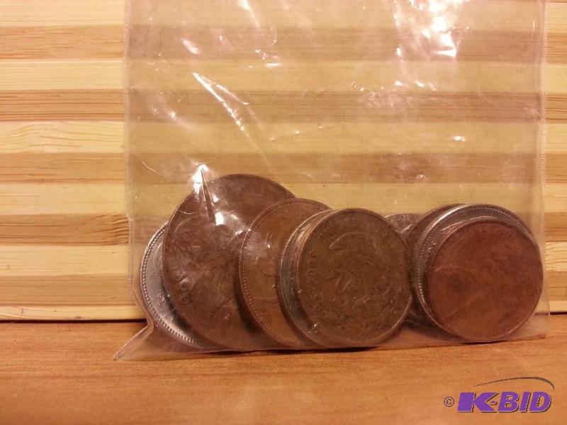 lot 74 image: BAG OF FOREIGN COINS...