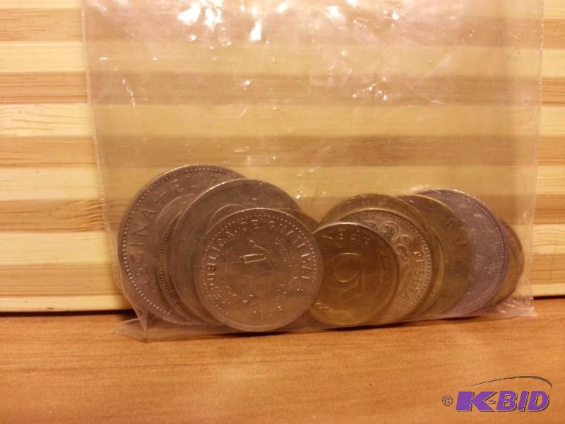 lot 77 image: BAG OF FOREIGN COINS...