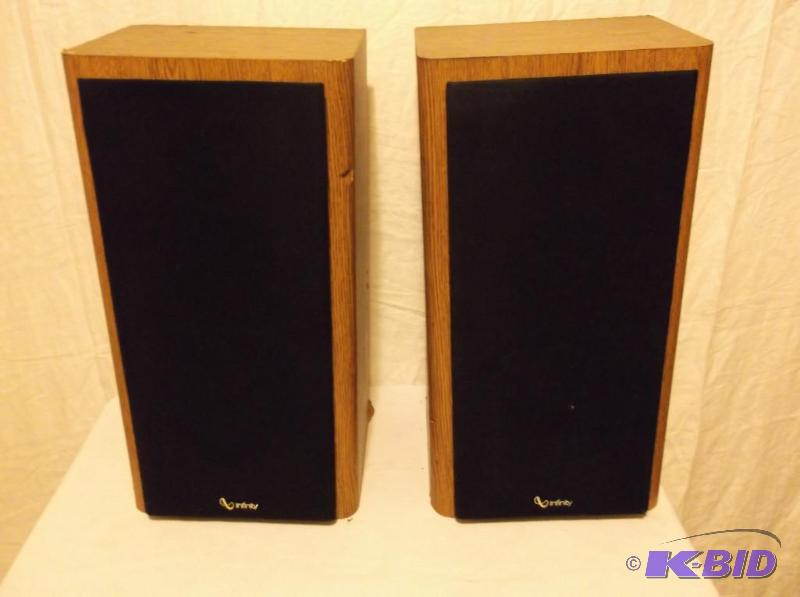 lot 102 image: Set of Infinity speakers they have a little d...