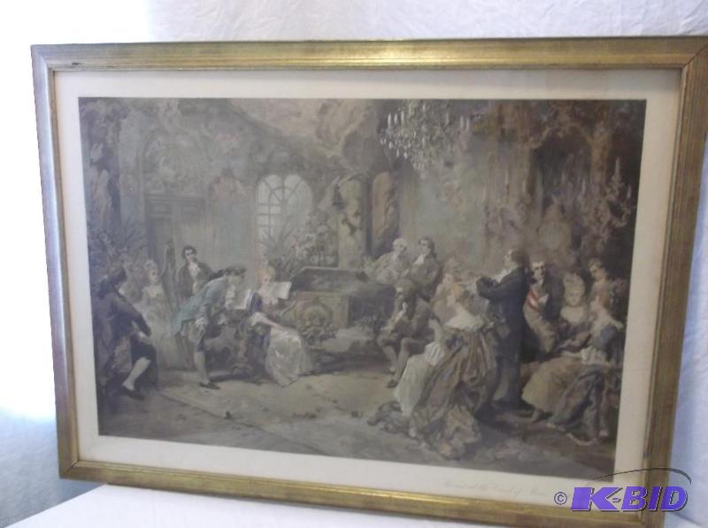 lot 31 image: Nice print Moxart at the Court of Marie Antoi...