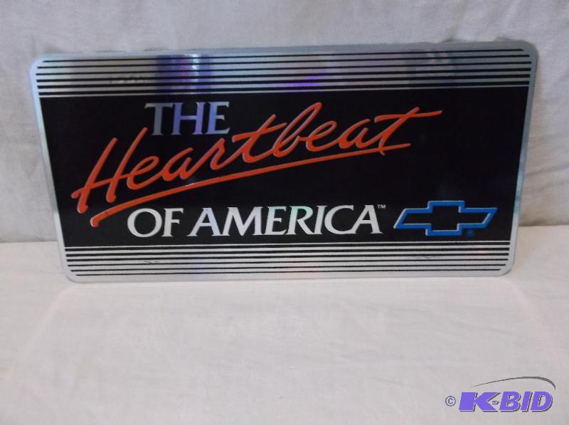 lot 44 image: Collectable Heartbeat of America license plat...