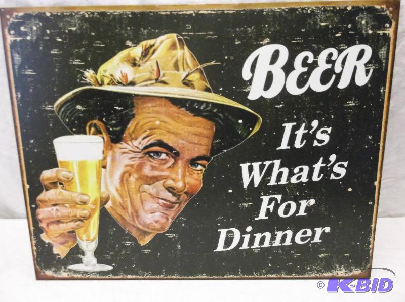 lot 53 image: Collectable Beer Its Whats For Dinner sign ...