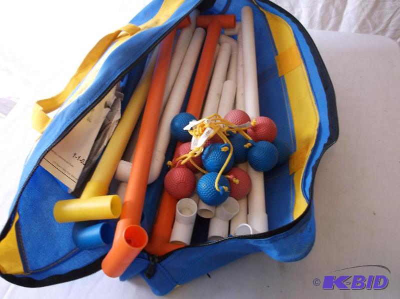 lot 72 image: Sports Craft ladder ball game in storage bag ...