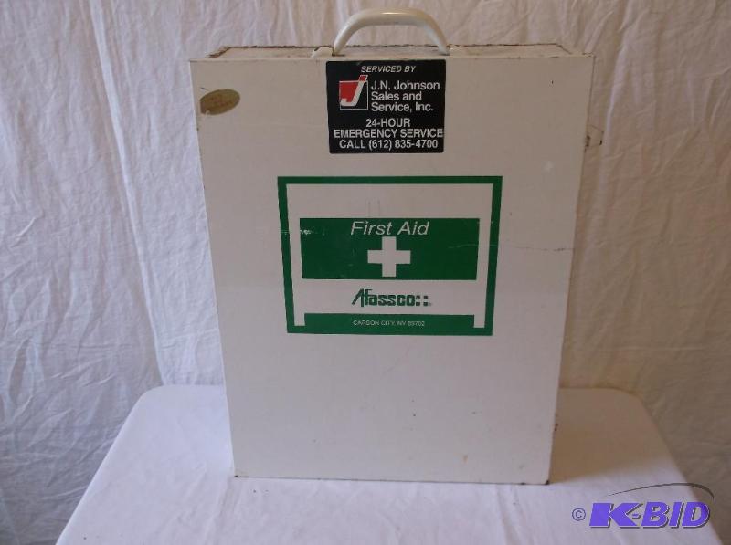 lot 84 image: Large First Aid kit with some supplies....