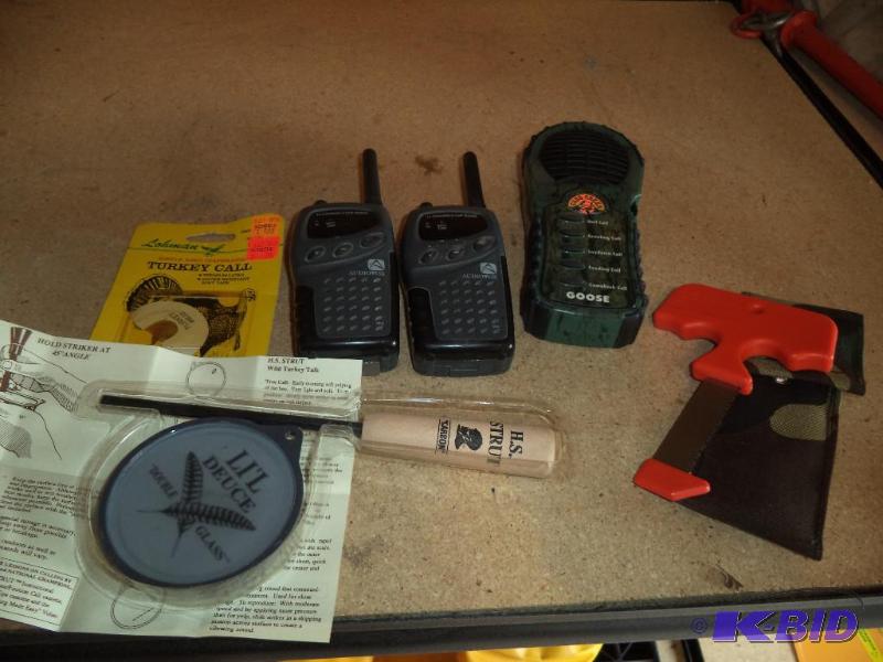 Assortment of hunting supplies