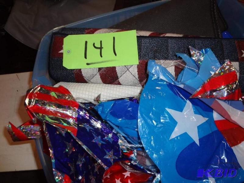 lot 141 image: Containers of Patriotic Party favors, most ne...