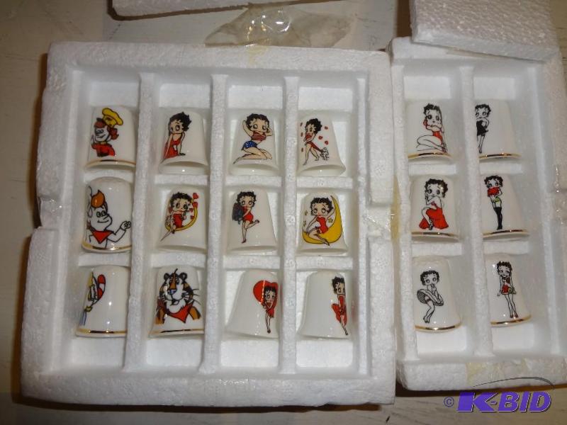 lot 168 image: Lot of Betty Boop Thimbles, Kellogg...