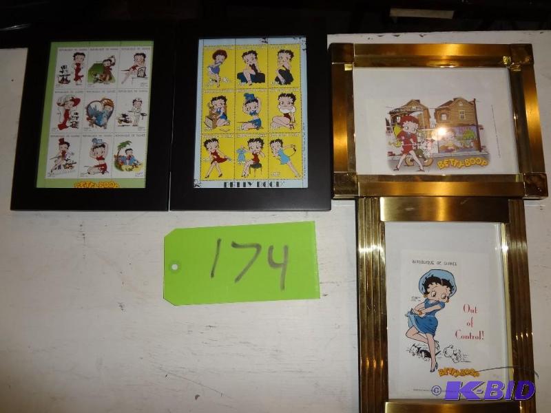 lot 174 image: Betty Boop Stamps wFrames...