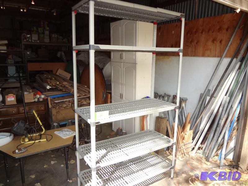 lot 181 image: Shelving on Steroids, Adjustable, Plastic She...