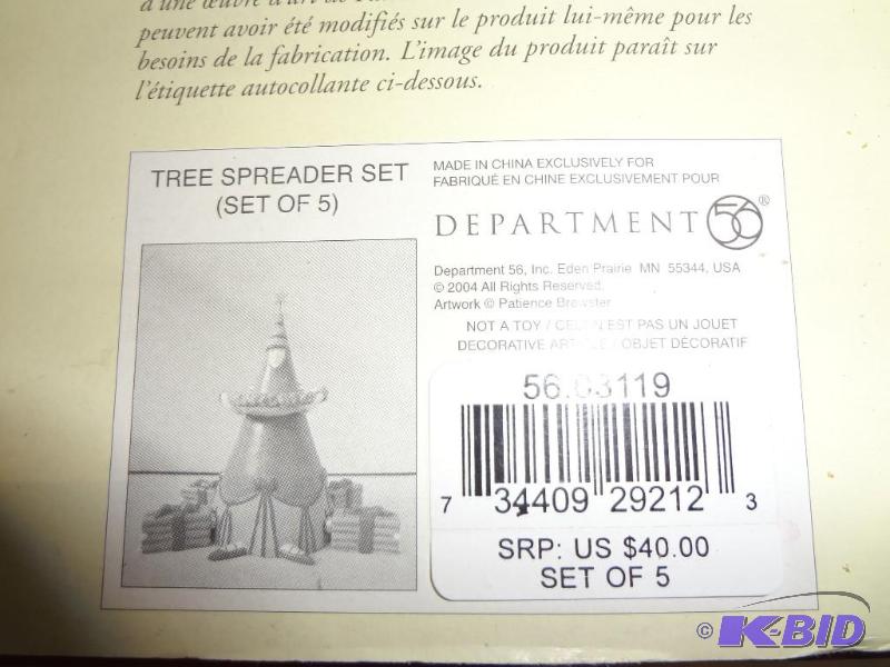 lot 193 image: Dept 56 Tree Spreader Set...