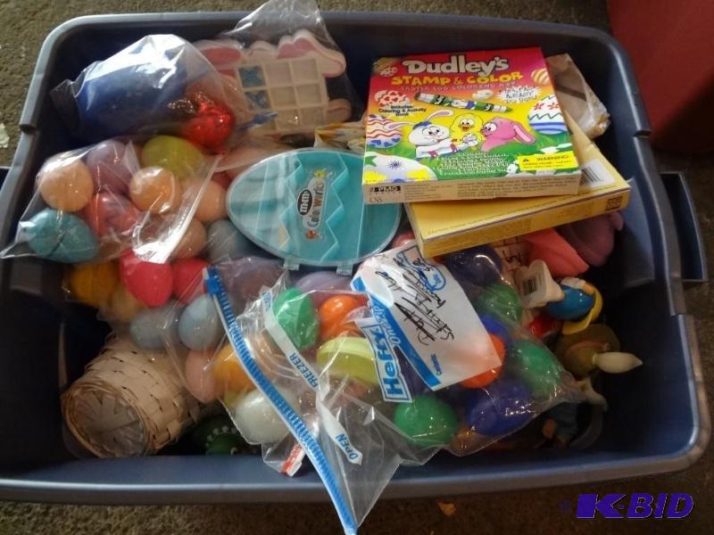 lot 197 image: Huge, Huge Lot of Easter Stuff, two container...