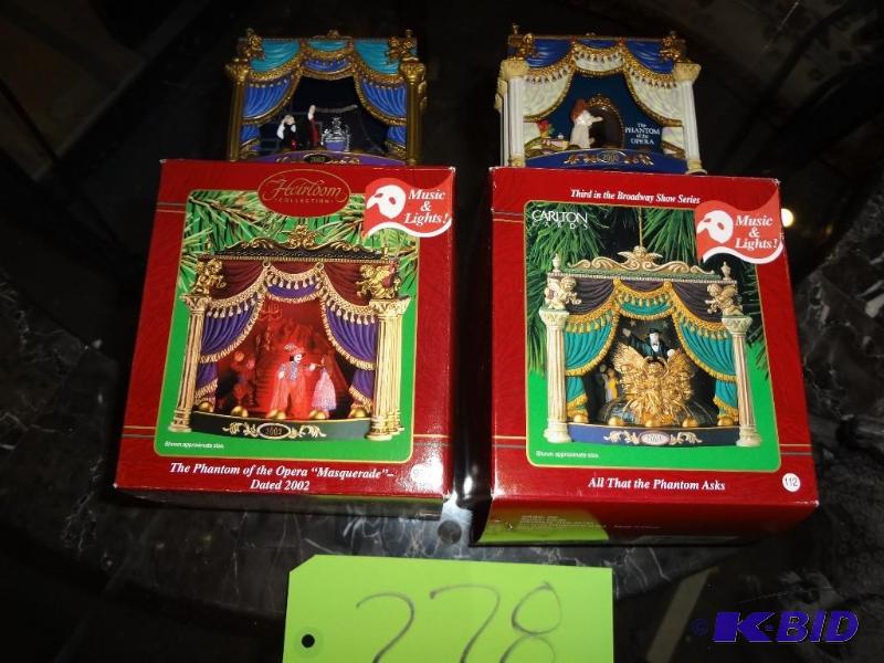 lot 228 image: Phantom Music Box Ornaments, complete set...
