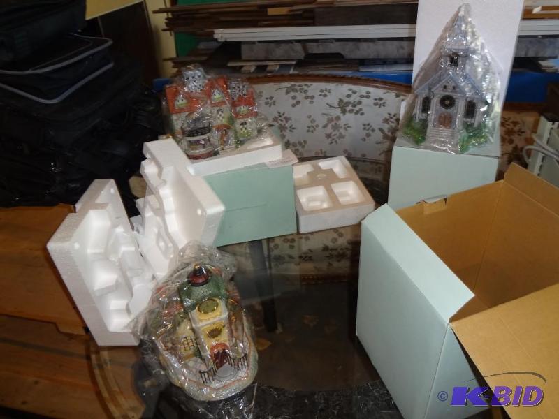 lot 239 image: (3) Partylite Tealight Houses, NIB...