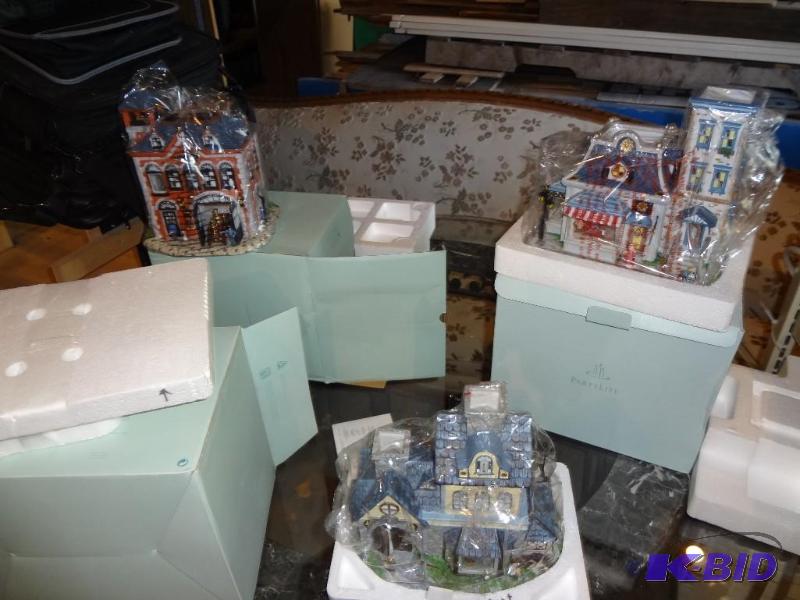 lot 240 image: (3) Partylite Tealight Houses, NIB...