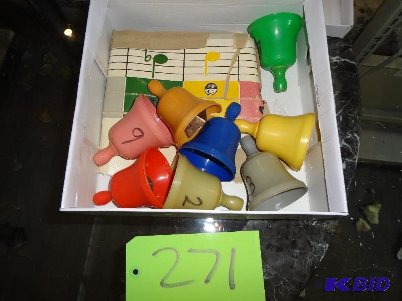 lot 271 image: Antique Childrens Handbell Set...