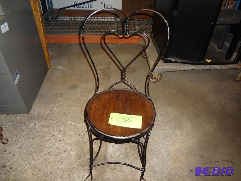 lot 285 image: Wire Soda Fountain Chairs...
