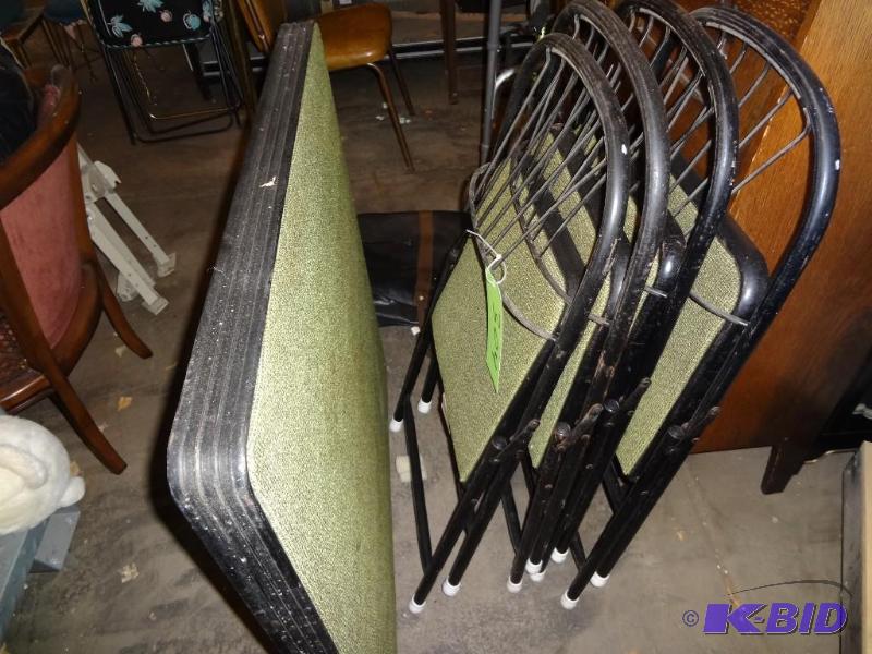 lot 304 image: 50s Card Table Set...