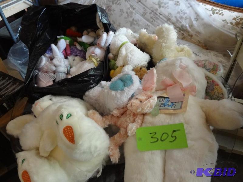 lot 305 image: Lot of Plush Rabbits...