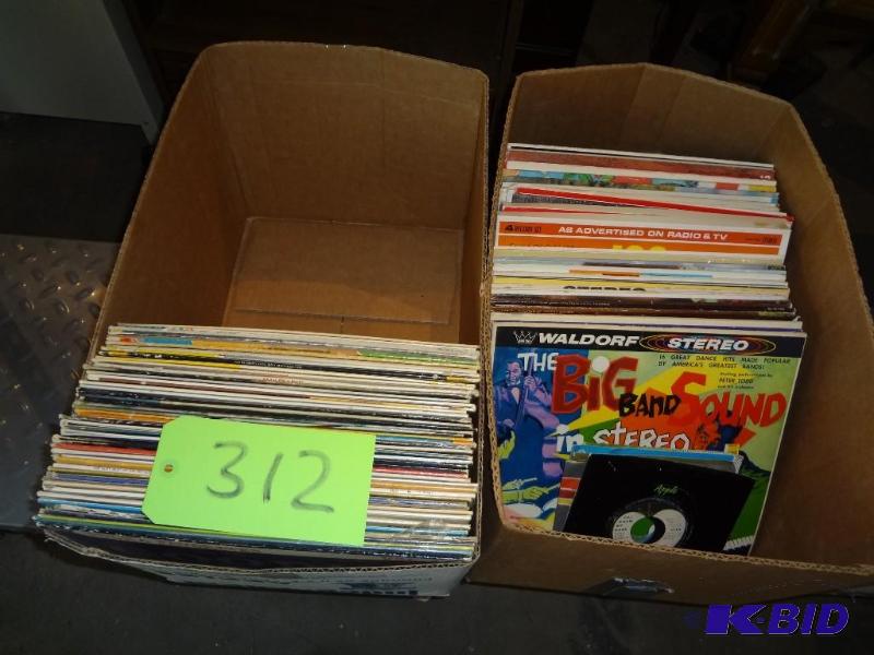 lot 312 image: LPs, lots of Polka Records, 45s...